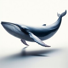  whale on white background