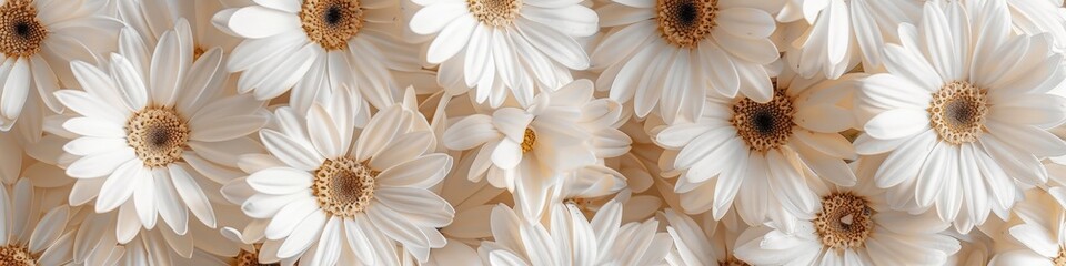 White chamomile flowers, natural background. An invitation card, a place for the text.