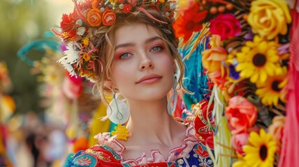 Fototapeta premium woman in traditional costume