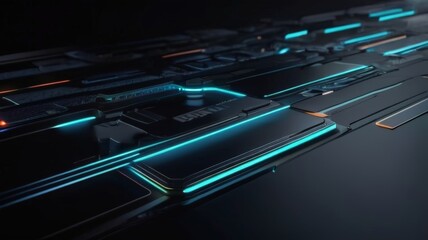 Obraz premium Futuristic Technology Theme Background Suitable for Wallpaper