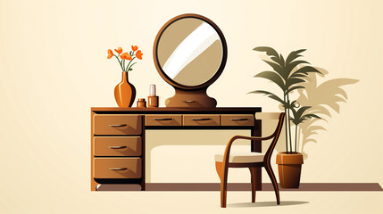dressing table vector