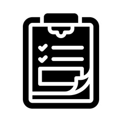 checklist glyph icon