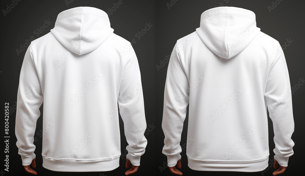 Poster mockup blank white hoodie sweatshirt mockup temple white background men's white blank hoodie templat