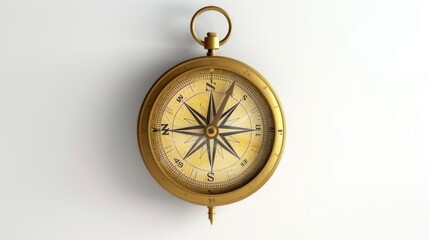 A gold compass with the number 35 on it, a symbol of direction and guidance
