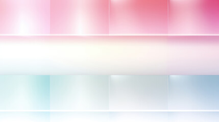 Fototapeta premium Transparent 3D glass tiles abstract pastel gradient glassmorphism background