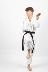 A Teenage Male Karate Black Belt