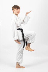 A Teenage Male Karate Black Belt