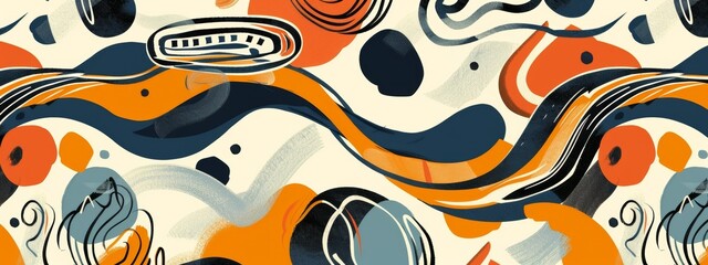 An energetic abstract pattern inspired by the rhythm and movement of music.