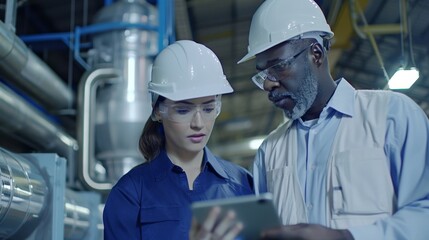 Engineers Consulting in Industrial Setting