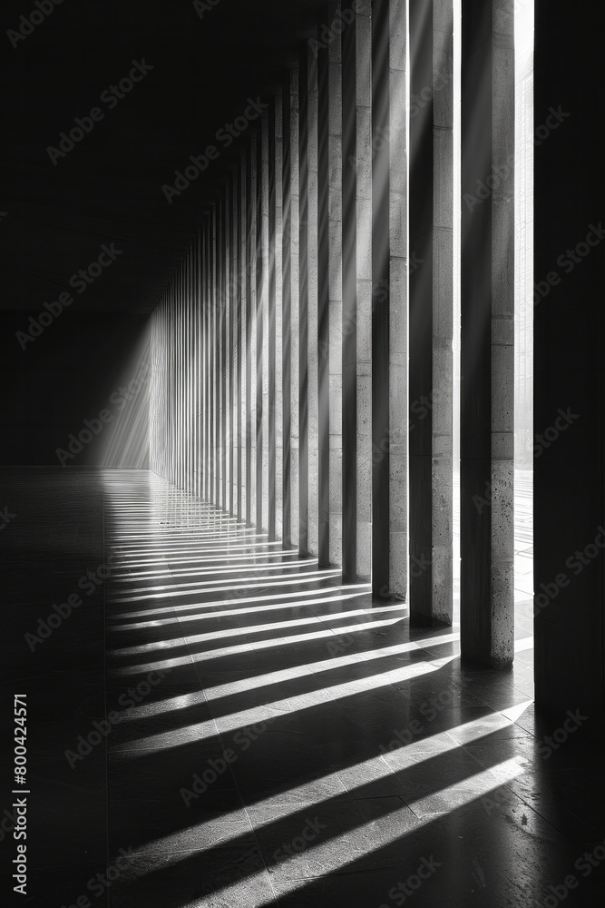 Leinwandbilder a series of vertical bars in varying tones of the same color, creating an elegant, understated strip