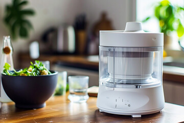 A compact mini food processor with a lightweight design, perfect for everyday use.