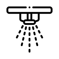 fire extinguisher line icon