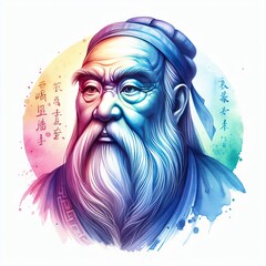  Portrait of teacher Confucius