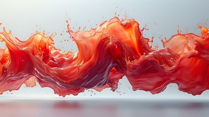 Raw Power and Fluid Sculpture of Viscous Red Liquid