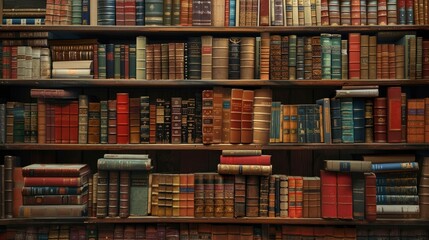 A library's bookshelf, where every story's essence is vividly displayed on its cover, inviting readers