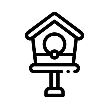 recommend clip art: birdhouse line icon