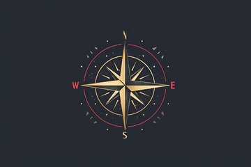 A logo showing a detailed compass, symbolizing navigation and direction