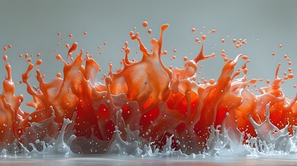 Dynamic and Captivating Viscous Red Liquid Splash