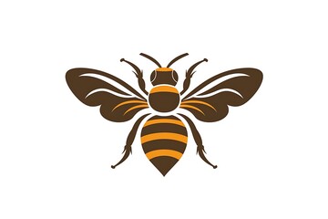 A logo showing a stylized bee, symbolizing industriousness and community