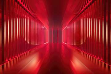 ed gradient background, red stage with light and shadow effects