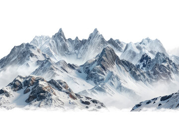 Obraz premium Snowy mountains, rocks and peaks