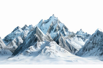 Obraz premium Snowy mountains, rocks and peaks