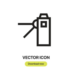 Turnstile icon vector. Linear-style sign for mobile concept and web design. Turnstile symbol illustration. Pixel vector graphics - Vector.	
