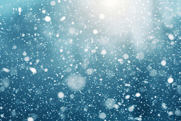 Snowflakes with snow crystals on a blue background at Christmas, stock illustration image