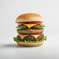 burger  on a white background