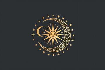 A logo with a creative sun and moon, signifying balance and cycles