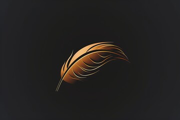 A logo with a dynamic feather quill, symbolizing creativity and writing