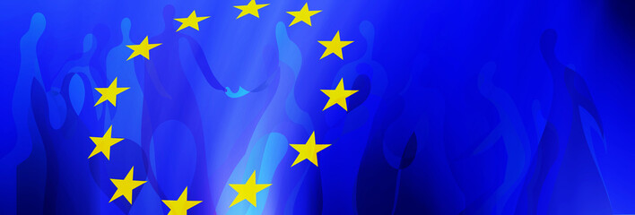 europa wahlen europawahl kulturen vielfalt abstrakt menschen grafik frieden zusammen © bittedankeschön
