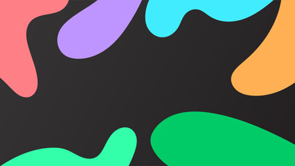 ABSTRACT DARK GRADIENT BACKGROUND WITH HAND DRAWN SHAPES PASTEL FLAT COLOR VECTOR DESIGN TEMPLATE FOR POSTER, WALLPAPER, COVER, FRAME, FLYER, SOCIAL MEDIA, GREETING CARD