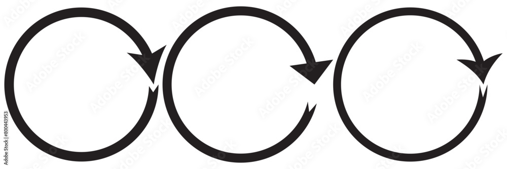 Poster circle arrow vector set. reload circular arrows set. refresh flat vector icon . eps 10