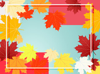 Autumn background flyer template