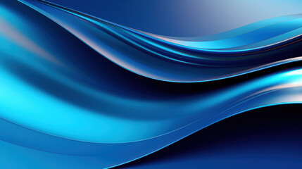 Fototapeta premium abstract blue wavy background illustration