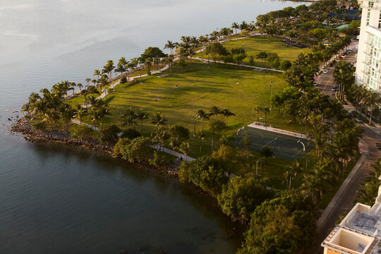 Aereal View of Park and ocean
