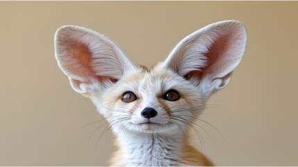   A tight shot of a small animal expressing surprise, against a plain backdrop