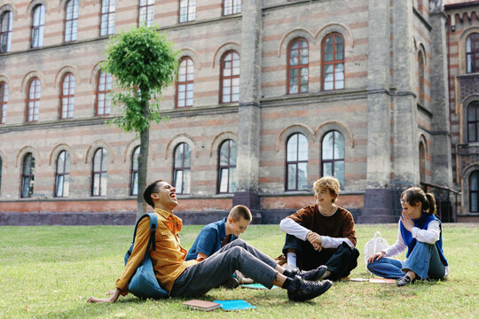 Joyful camaraderie in college study