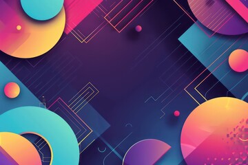 Obraz premium abstract wallpaper background with colorful geometric shapes 