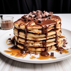 chocolate pancakes with chocolate