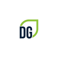Initial DG logo grows vector, develops, natural, organic, simple, financial logo suitable for your company.