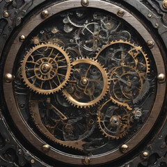 Obraz premium Antique Clock In a Labyrinth