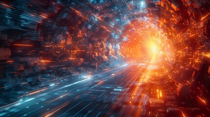 Obraz premium Abstract Frontier: Dynamic and Visually Arresting
