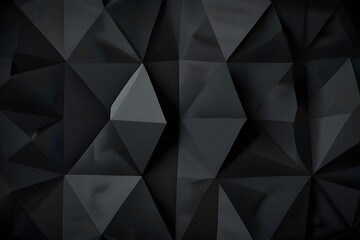 black background, polygonal shape background, paper design, abstract wallpaper, wall art, dark...