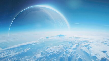 Awareness through contrast: Earth under a healthy and damaged ozone layer. International Ozone Protection Day, 16 September