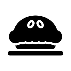 apple pie glyph icon