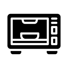 microwave glyph icon