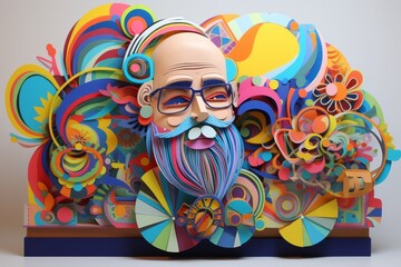 Colorful Contemporary Pop Art Portrait