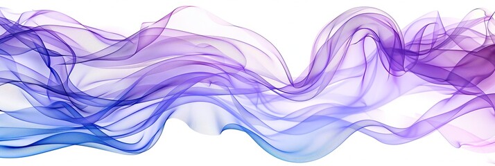 blue purple tidal silk wave abstarct background isolated on white background